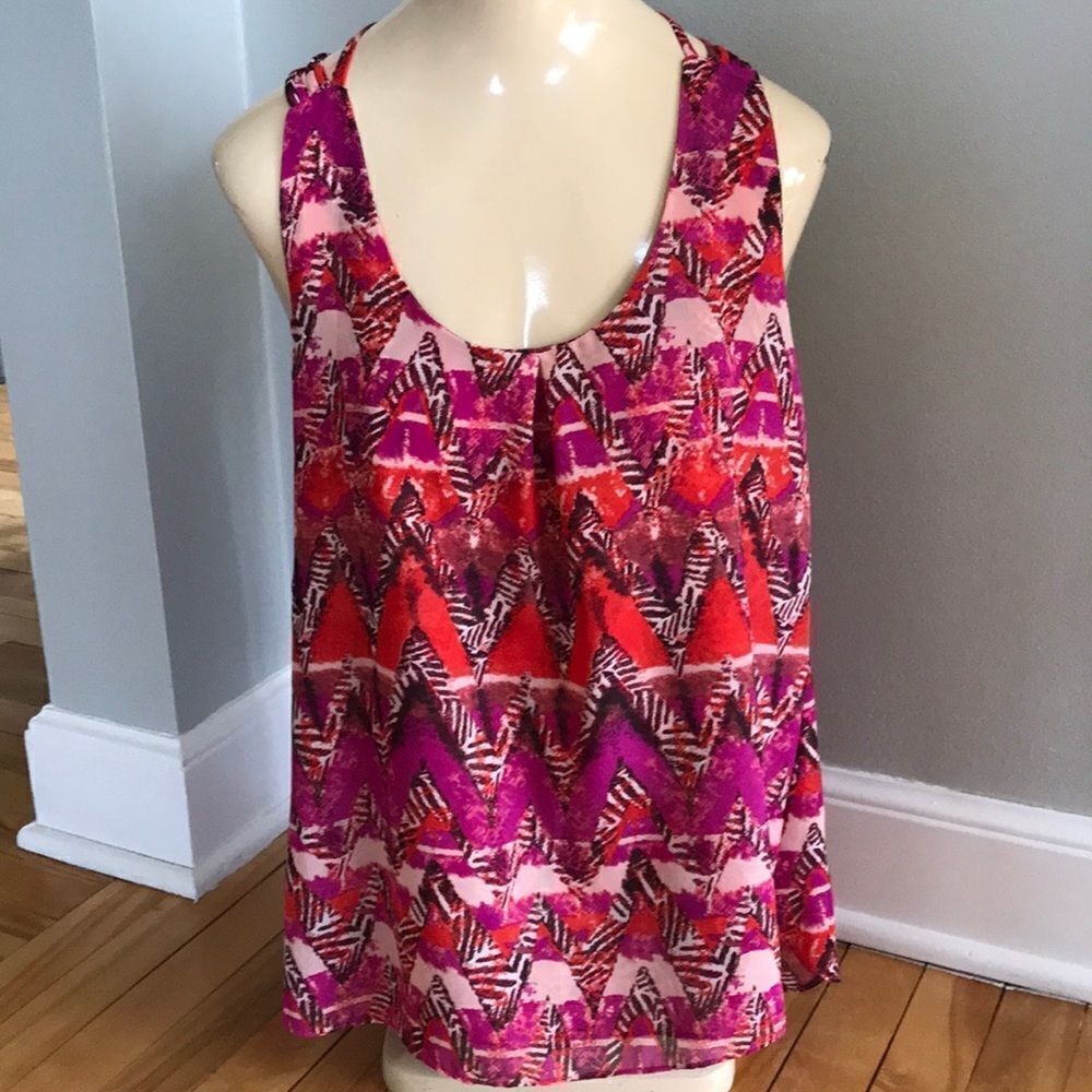 daytrip braided back multi-color tank, Small